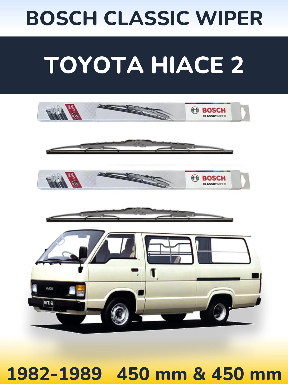 Torkarblad BOSCH Classic Wiper för Toyota Hiace 2