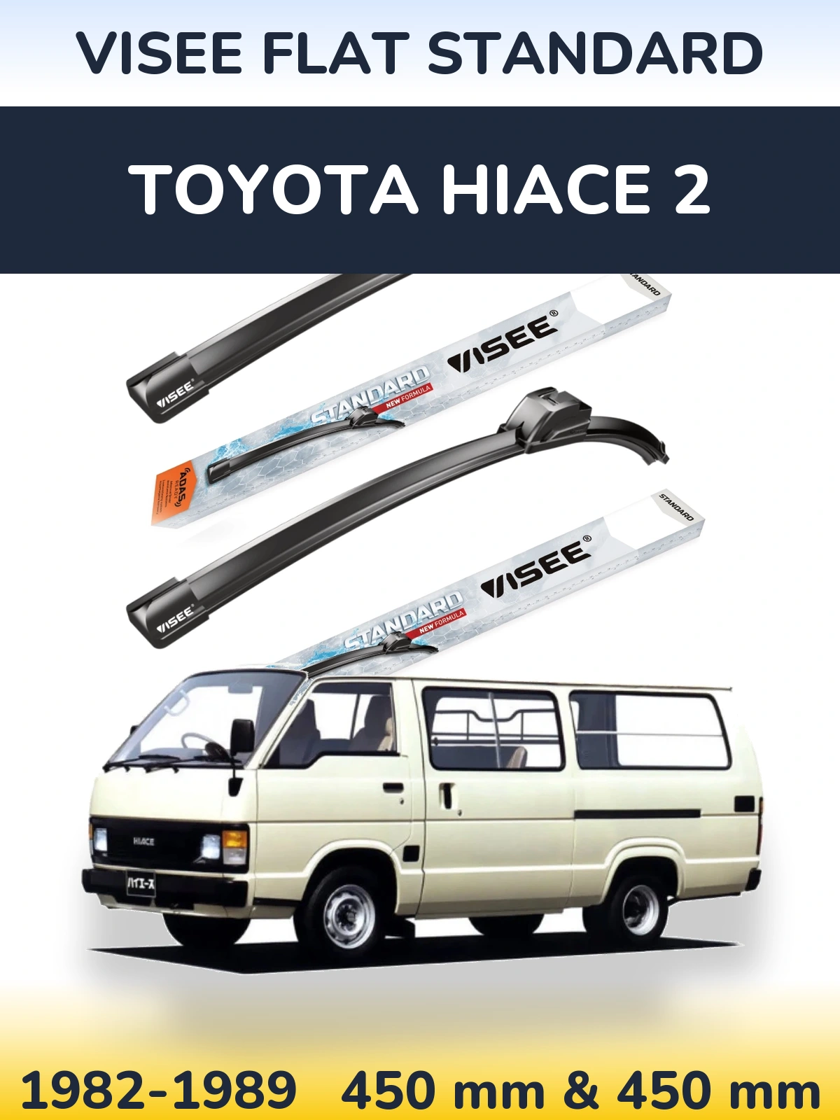 Torkarblad VISEE FLAT STANDARD för Toyota Hiace 2