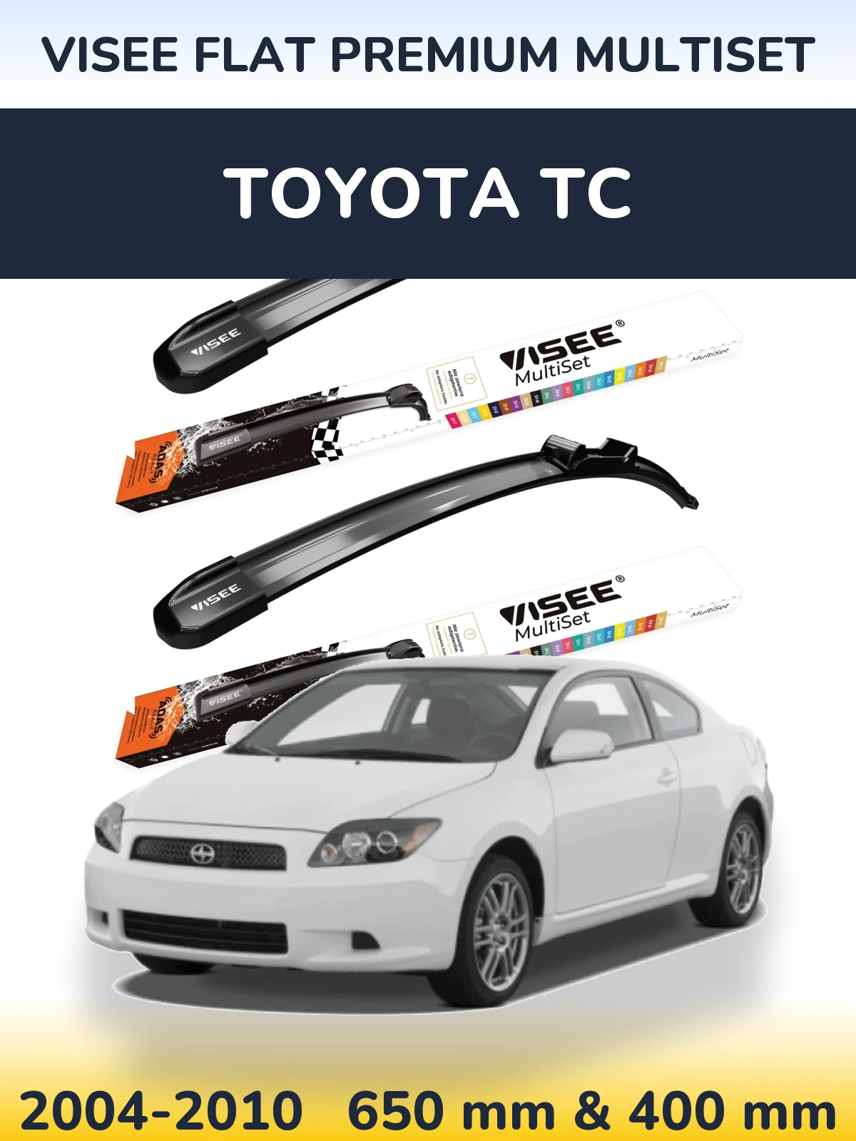Torkarblad VISEE FLAT PREMIUM MultiSet för Toyota tC