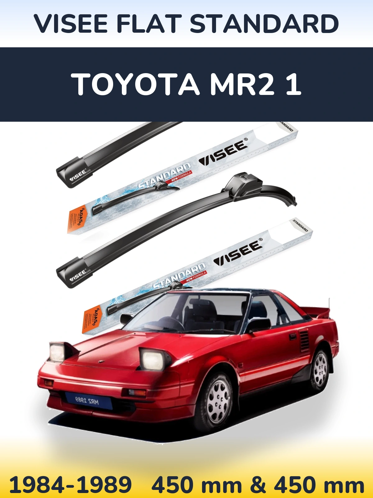 Torkarblad VISEE FLAT STANDARD för Toyota MR2 1