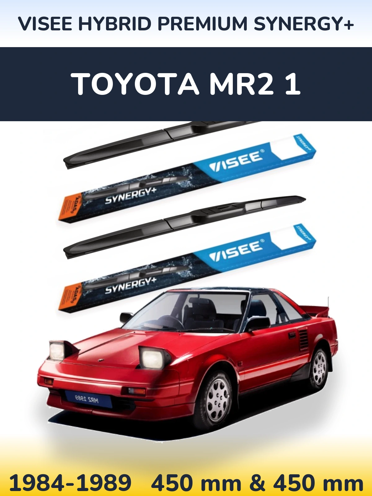 Torkarblad VISEE HYBRID PREMIUM SYNERGY+ för Toyota MR2 1
