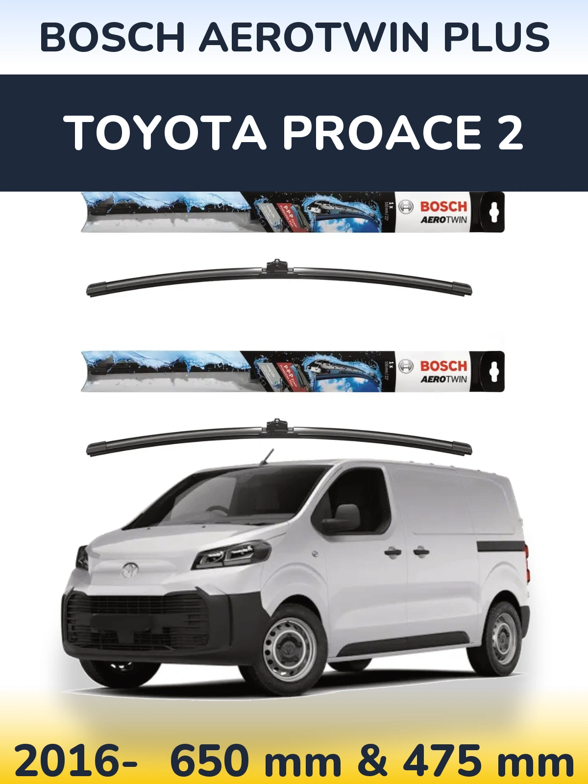 Torkarblad BOSCH AeroTwin Plus för Toyota ProAce 2
