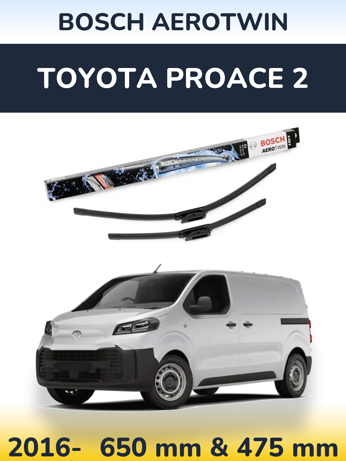 Torkarblad BOSCH AeroTwin för Toyota ProAce 2