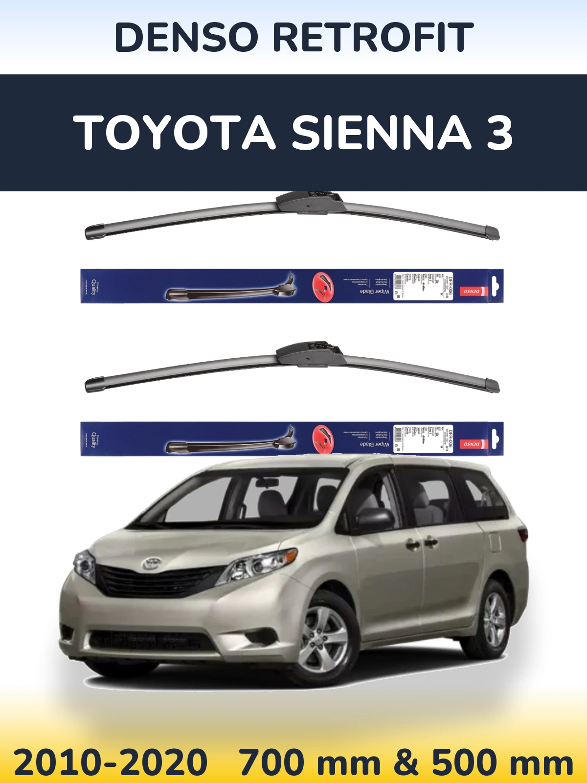 Torkarblad Denso Retrofit för Toyota Sienna 3