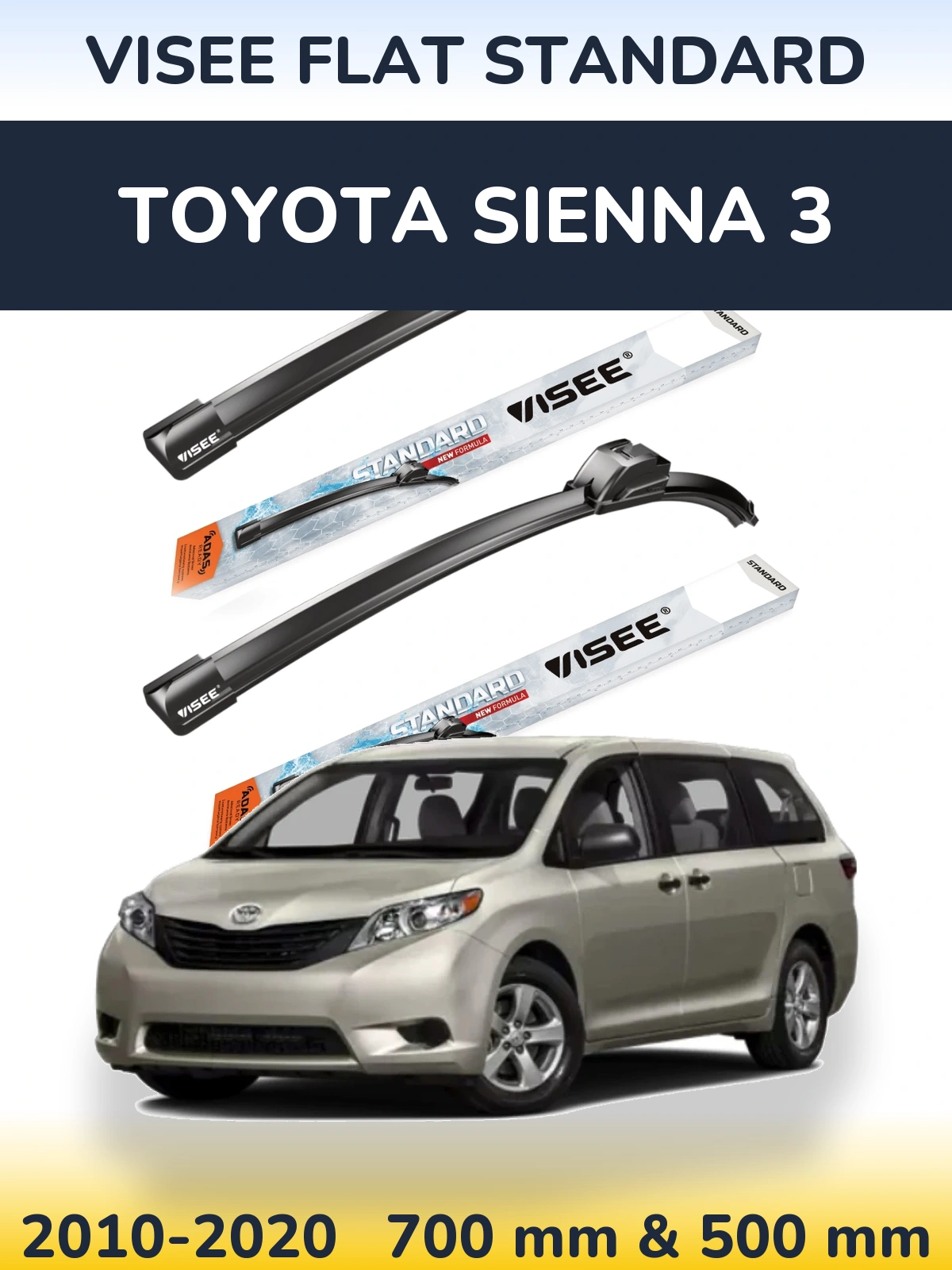 Torkarblad VISEE FLAT STANDARD för Toyota Sienna 3
