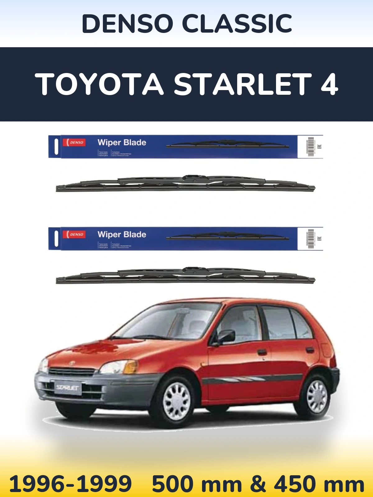 Torkarblad Denso Classic för Toyota Starlet 4