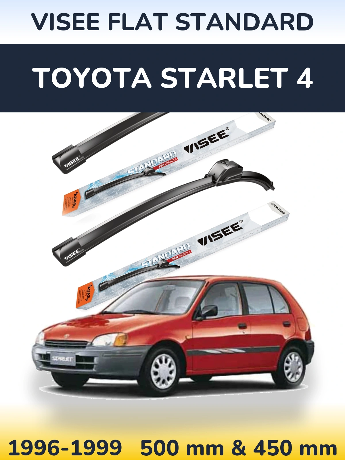 Torkarblad VISEE FLAT STANDARD för Toyota Starlet 4