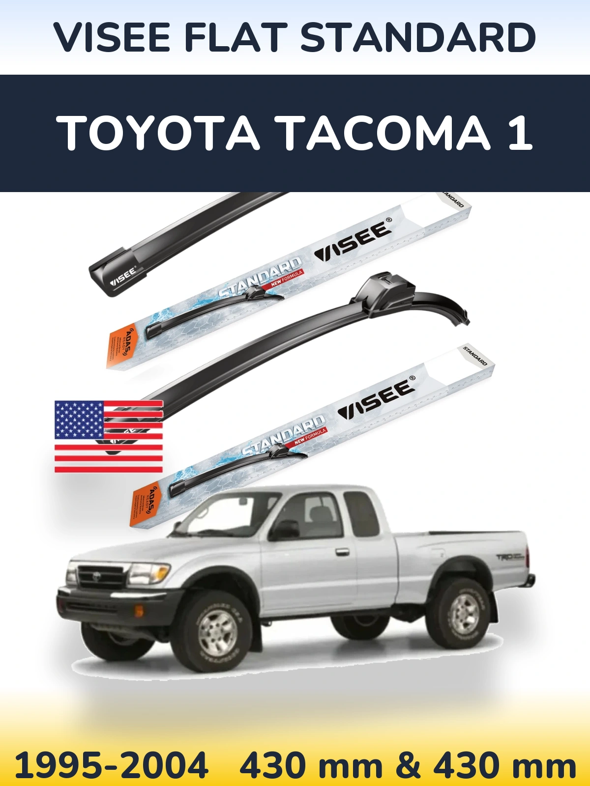Torkarblad VISEE FLAT STANDARD för Toyota Tacoma 1