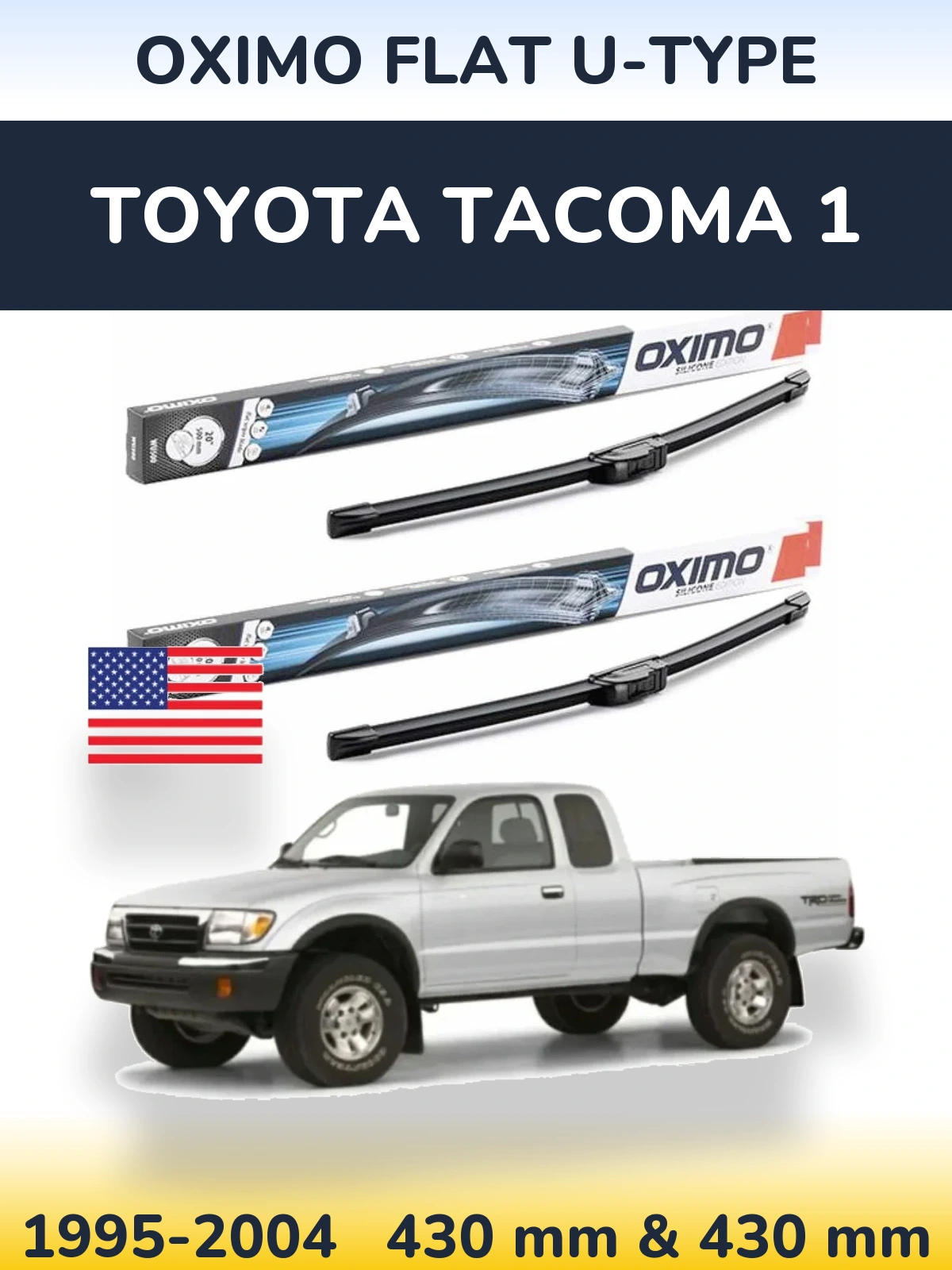 Torkarblad Oximo Flat U-type för Toyota Tacoma 1