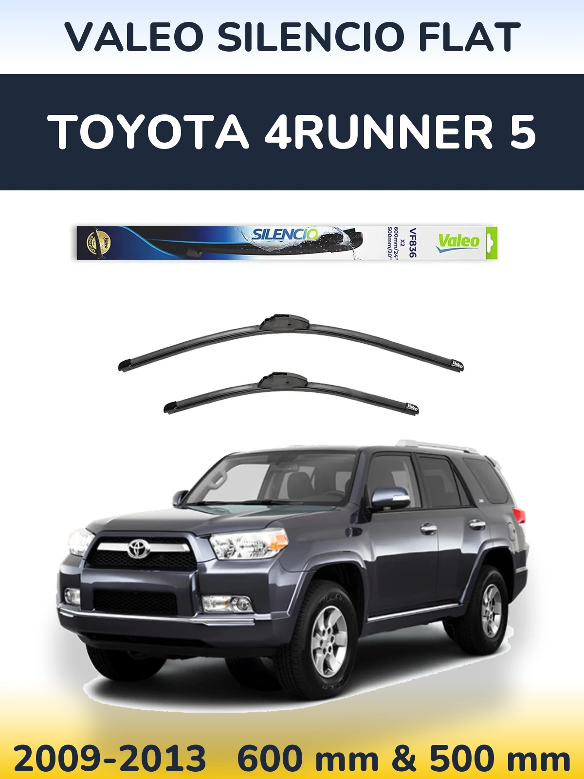 Torkarblad Valeo Silencio Flat för Toyota 4Runner 5
