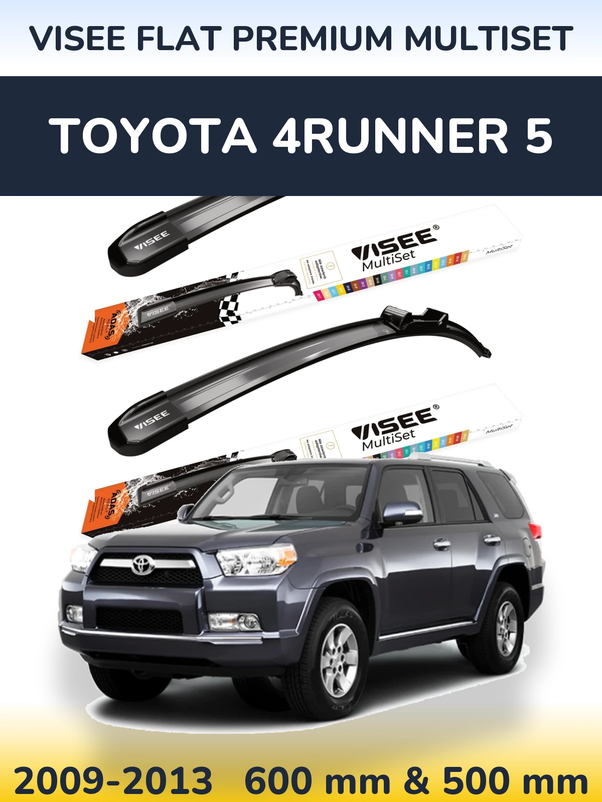 Torkarblad VISEE FLAT PREMIUM MultiSet för Toyota 4Runner 5
