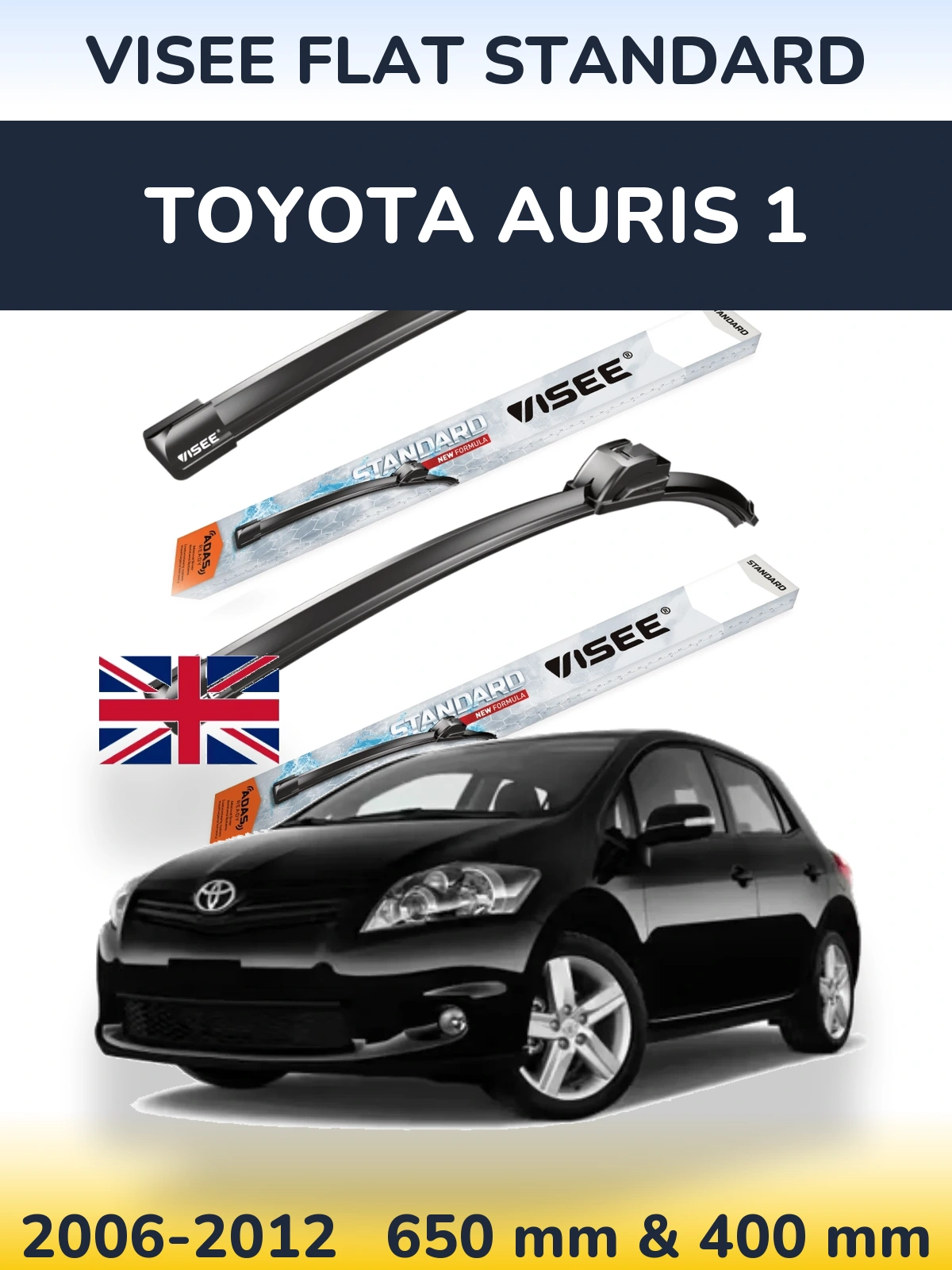 Torkarblad VISEE FLAT STANDARD för Toyota Auris 1