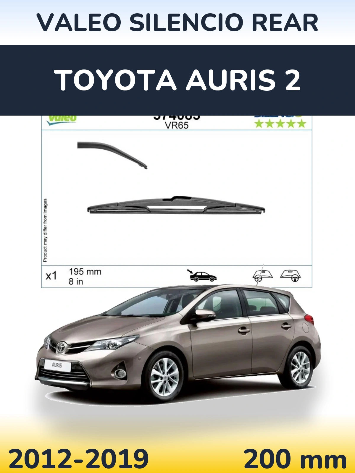 Torkarblad Valeo Silencio Rear för Toyota Auris 2