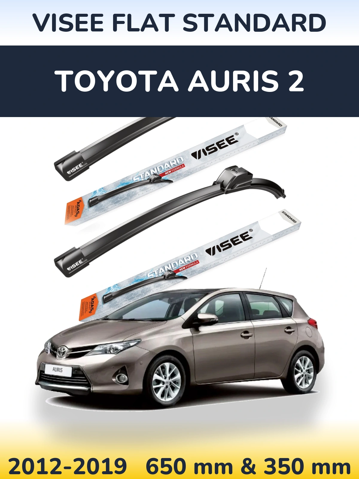 Torkarblad VISEE FLAT STANDARD för Toyota Auris 2