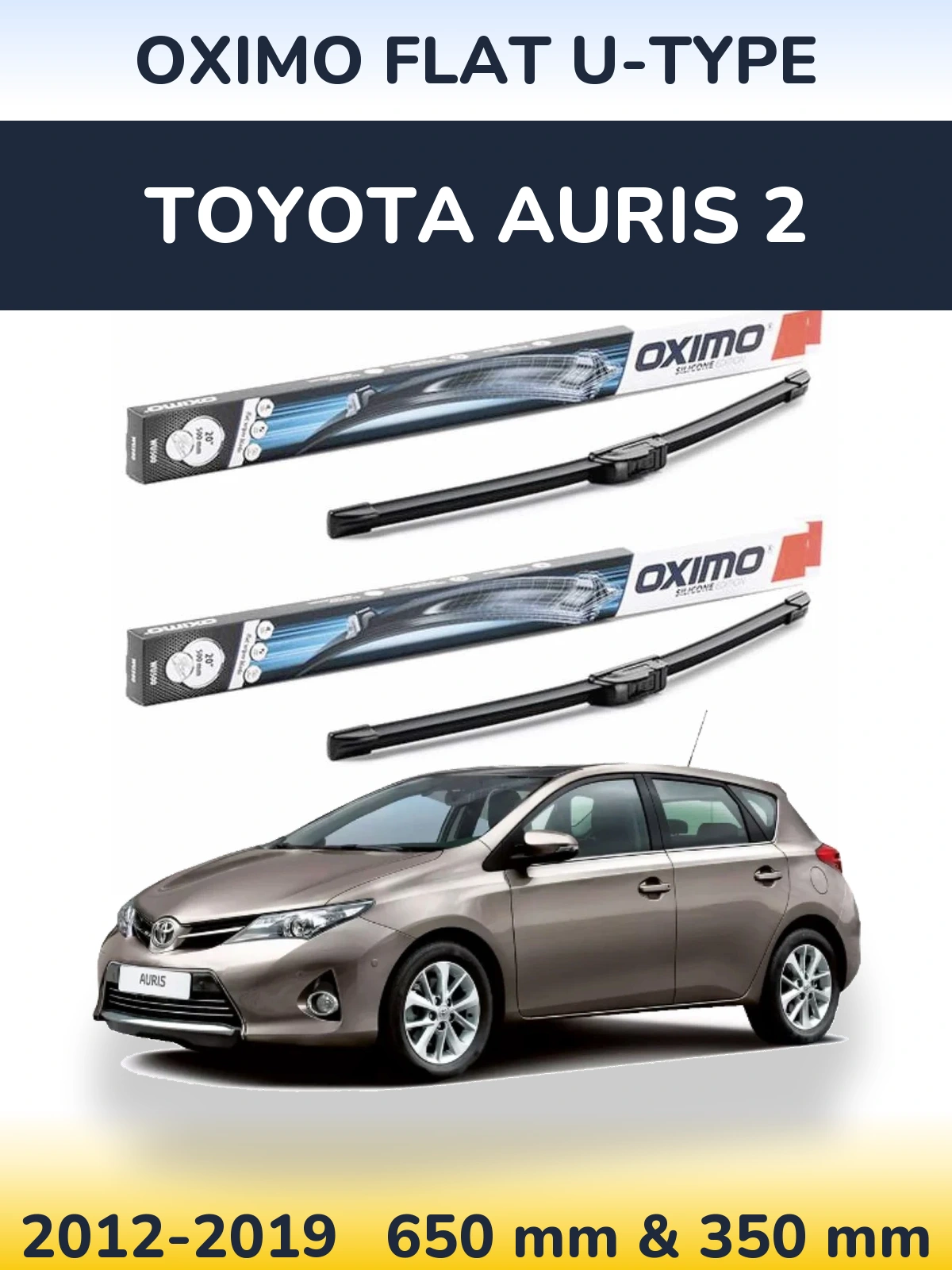 Torkarblad Oximo Flat U-type för Toyota Auris 2