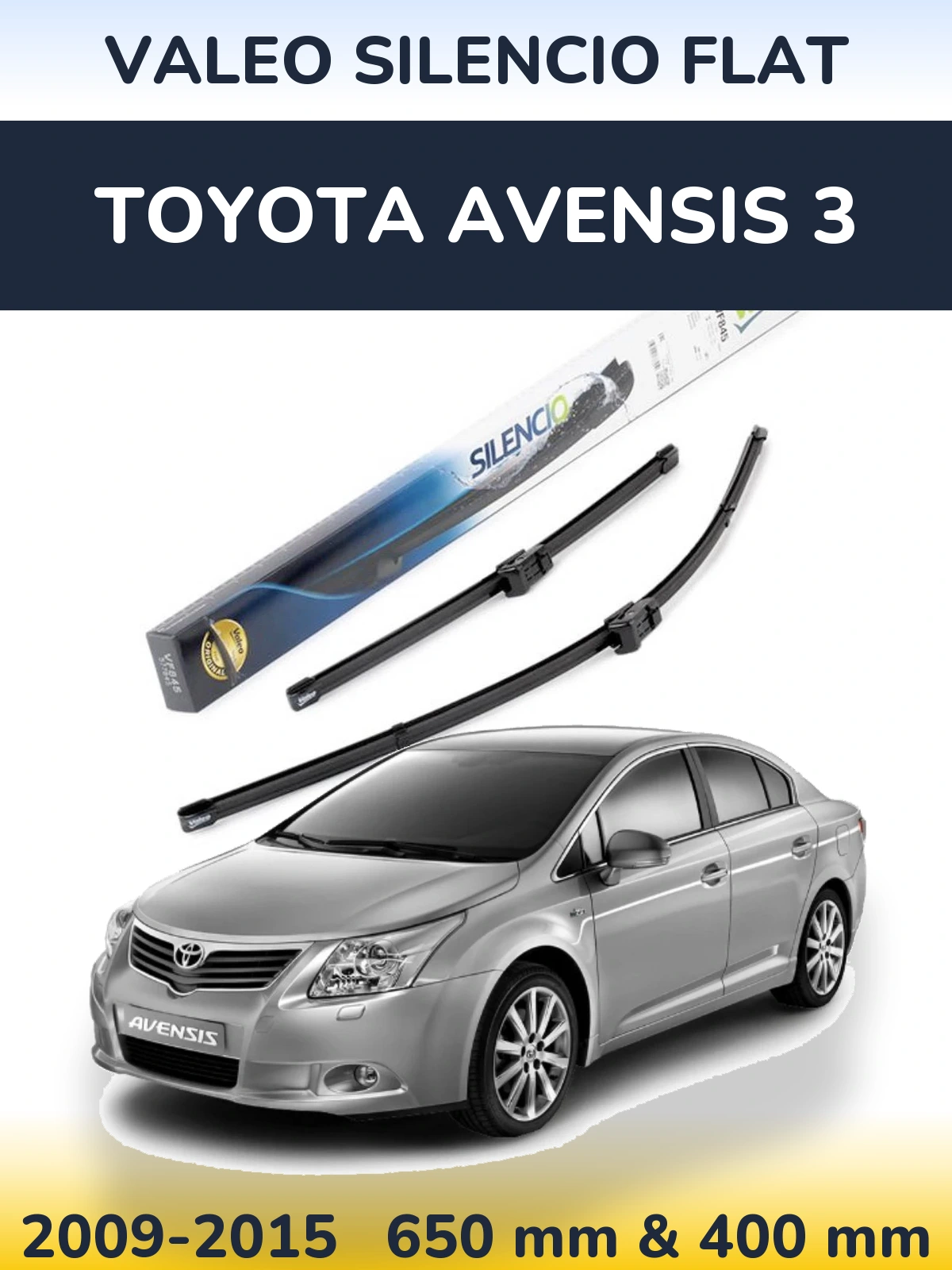 Torkarblad Valeo Silencio Flat för Toyota Avensis 3