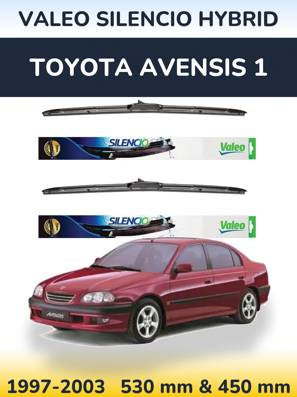 Torkarblad Valeo Silencio Hybrid för Toyota Avensis 1