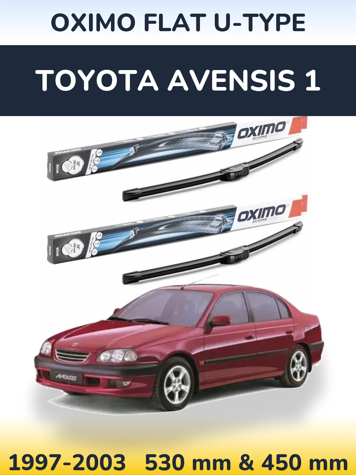 Torkarblad Oximo Flat U-type för Toyota Avensis 1