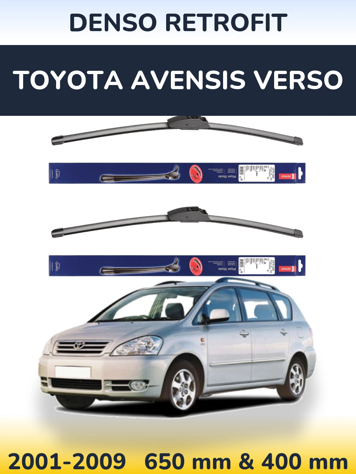 Torkarblad Denso Retrofit för Toyota Avensis Verso