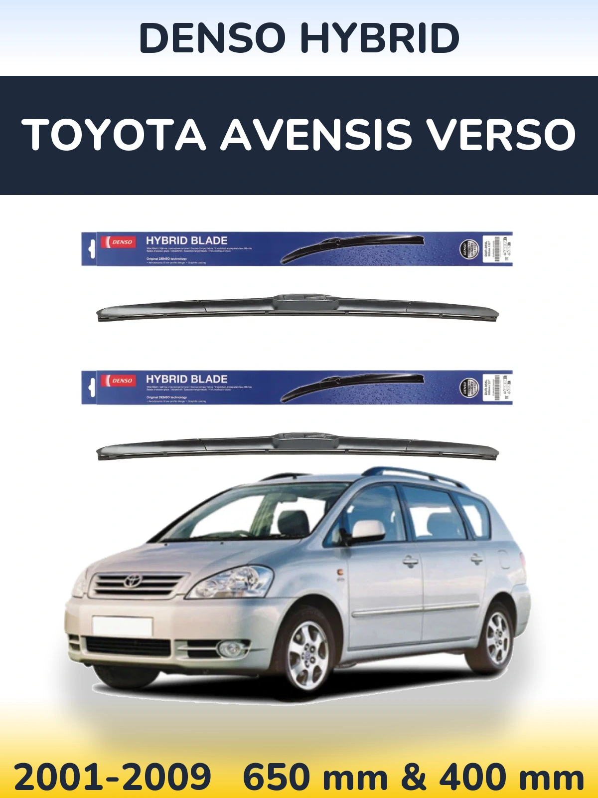 Torkarblad Denso Hybrid för Toyota Avensis Verso