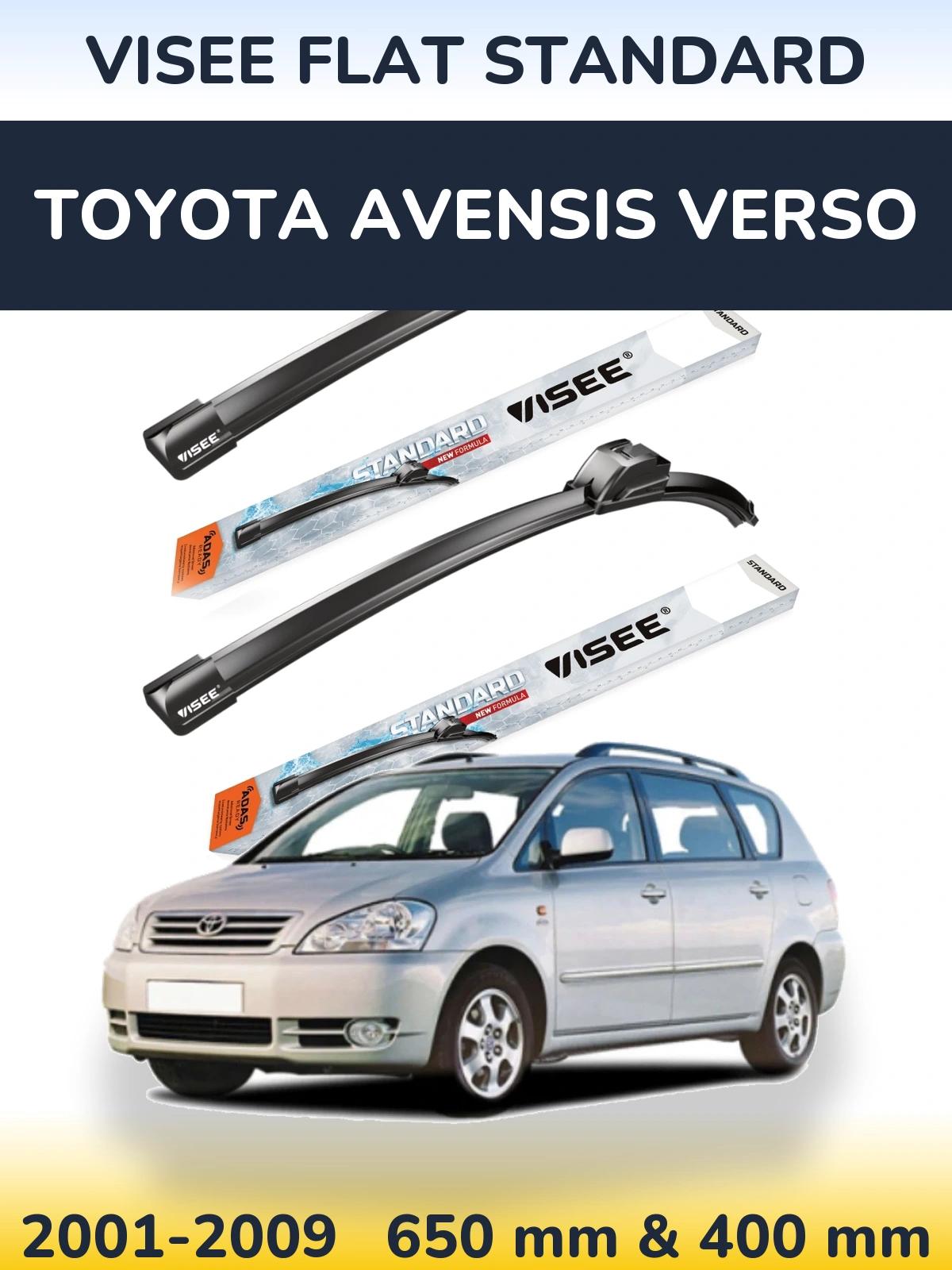 Torkarblad VISEE FLAT STANDARD för Toyota Avensis Verso