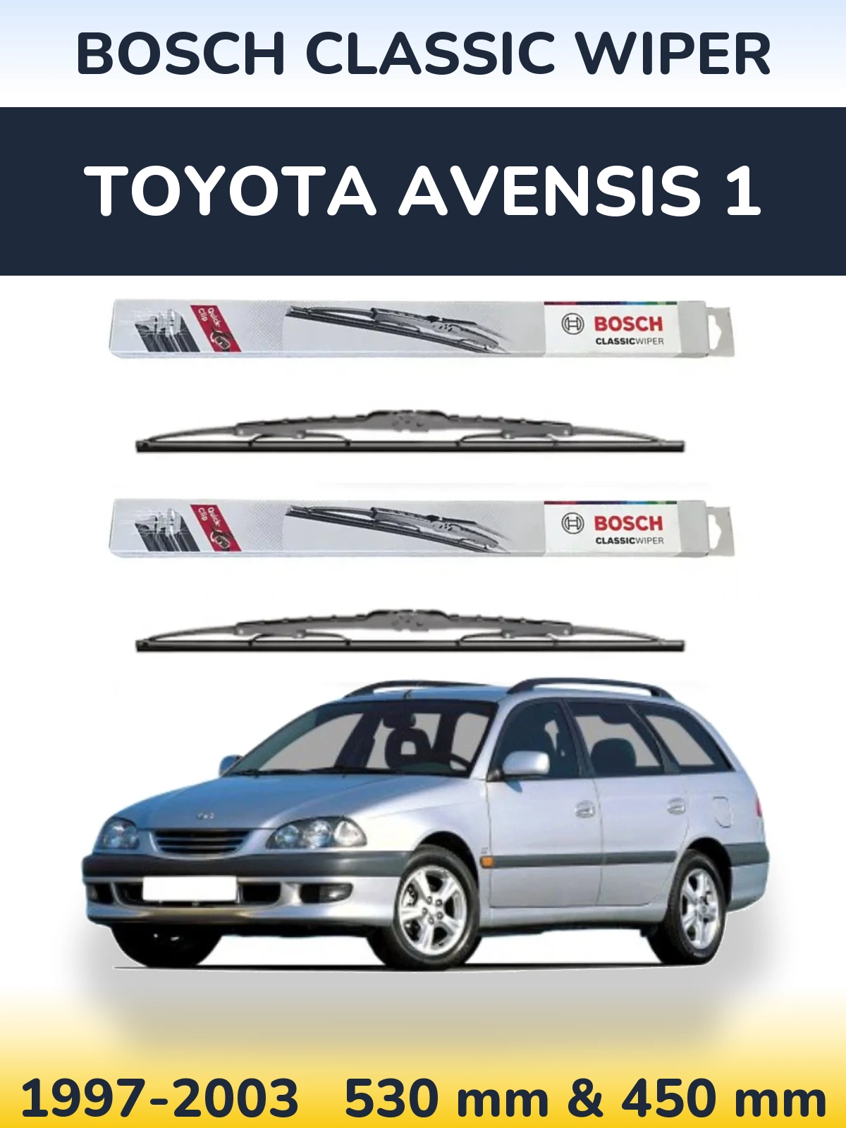 Torkarblad BOSCH Classic Wiper för Toyota Avensis 1
