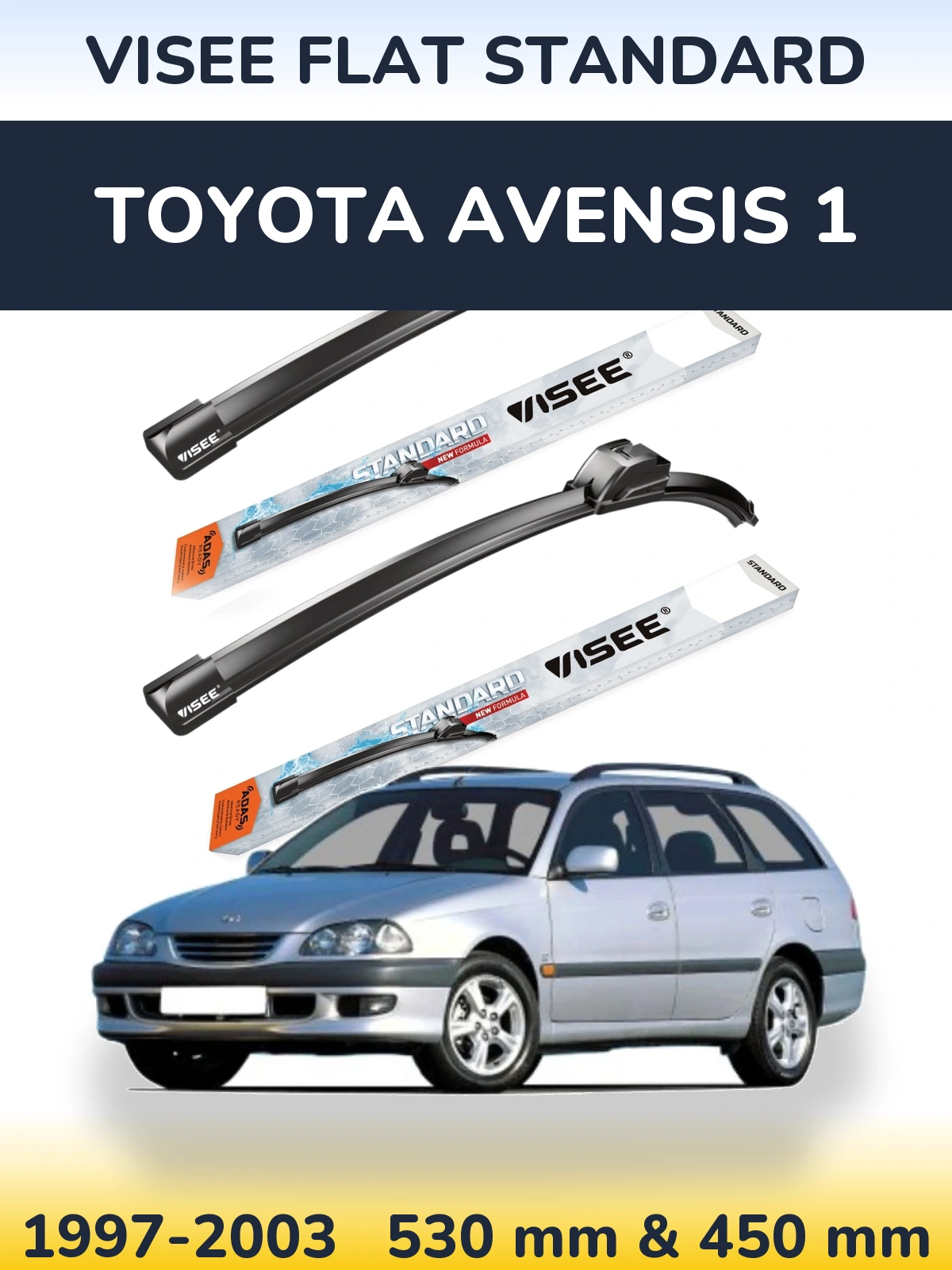 Torkarblad VISEE FLAT STANDARD för Toyota Avensis 1