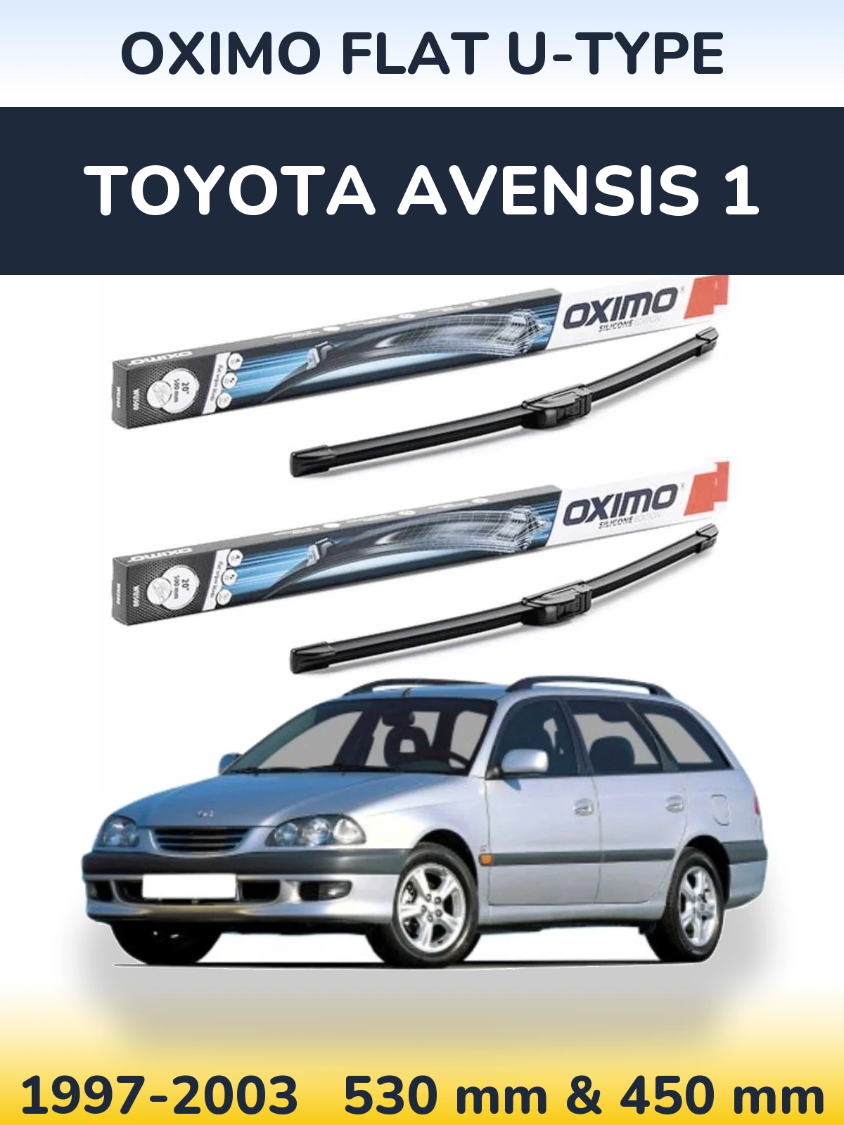 Torkarblad Oximo Flat U-type för Toyota Avensis 1