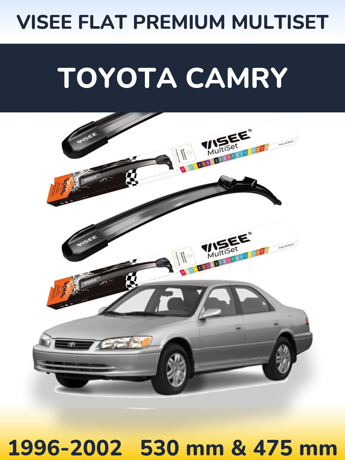 Torkarblad VISEE FLAT PREMIUM MultiSet för Toyota Camry