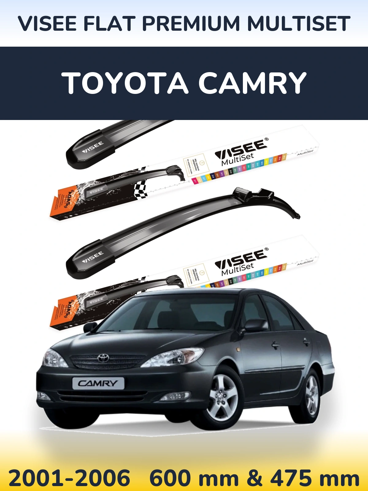 Torkarblad VISEE FLAT PREMIUM MultiSet för Toyota Camry