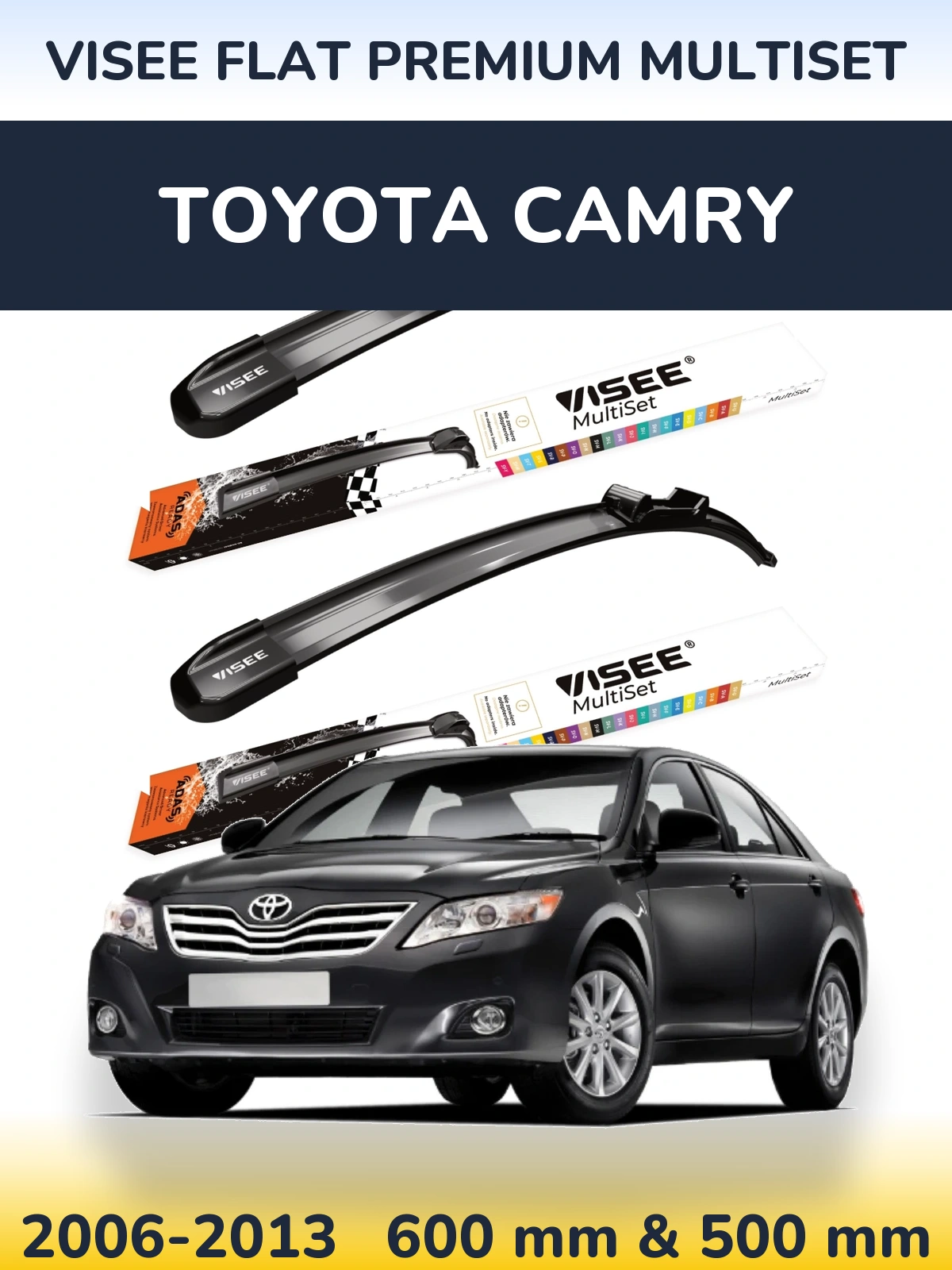Torkarblad VISEE FLAT PREMIUM MultiSet för Toyota Camry