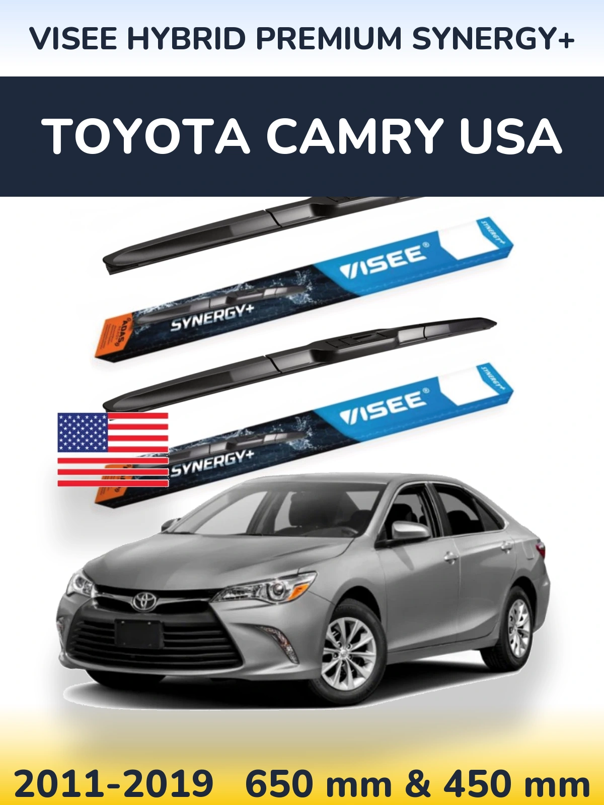 Torkarblad VISEE HYBRID PREMIUM SYNERGY+ för Toyota Camry USA