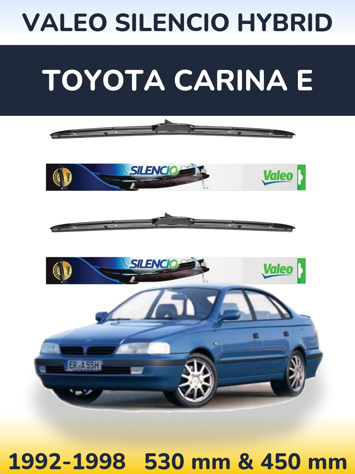 Torkarblad Valeo Silencio Hybrid för Toyota Carina E
