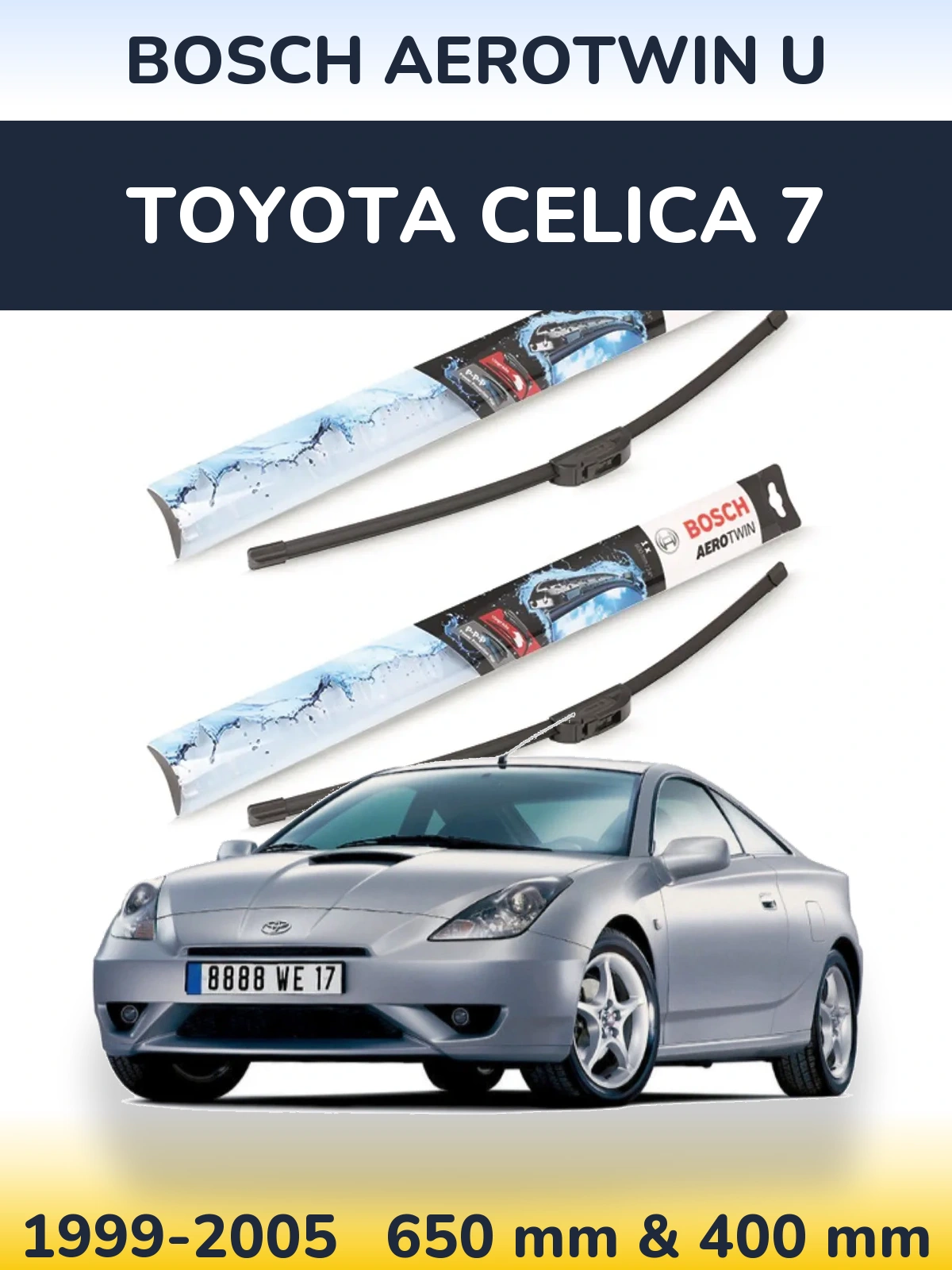 Torkarblad BOSCH AeroTwin U för Toyota Celica 7