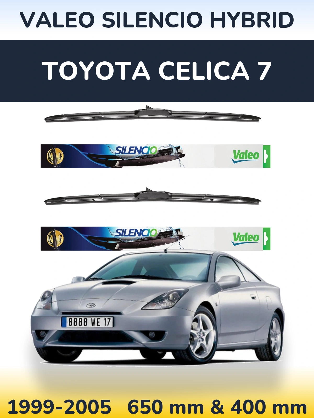 Torkarblad Valeo Silencio Hybrid för Toyota Celica 7
