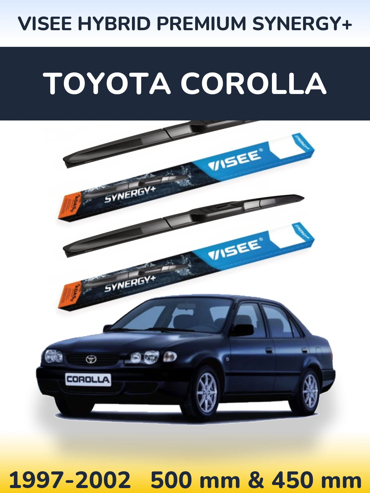 Torkarblad VISEE HYBRID PREMIUM SYNERGY+ för Toyota Corolla