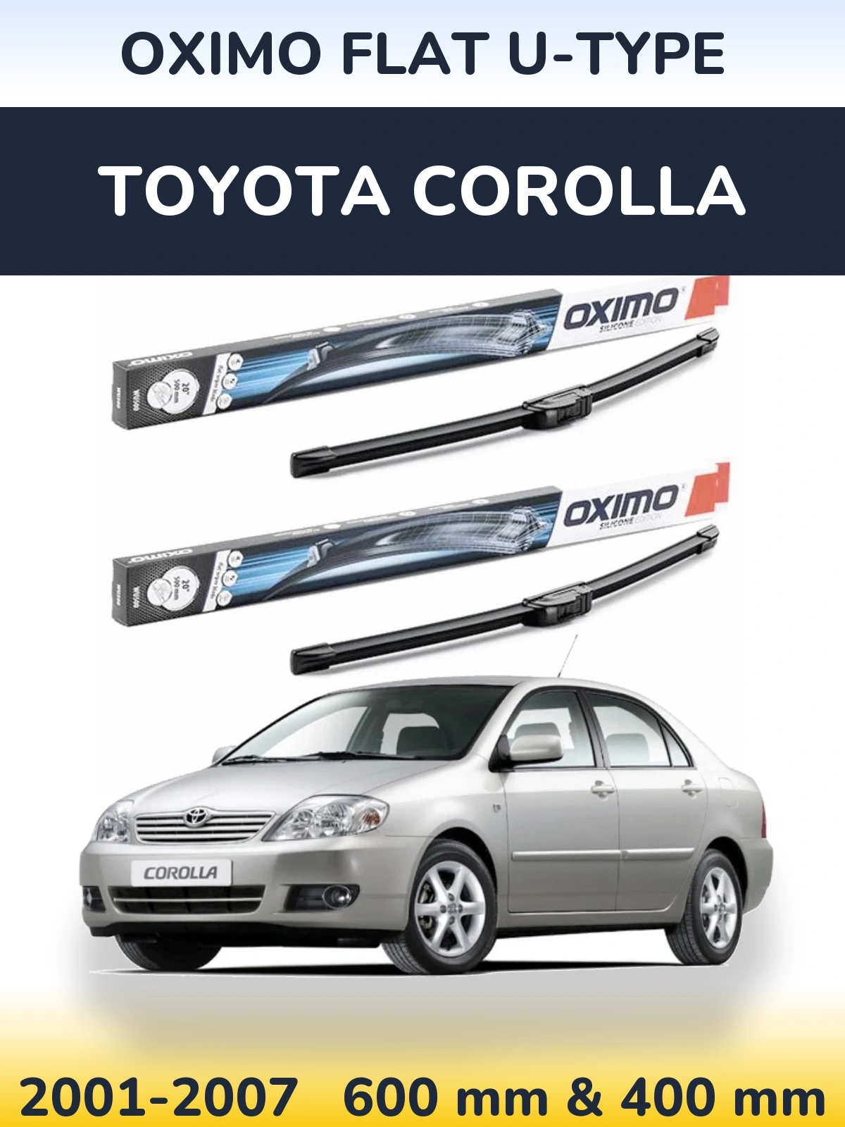 Torkarblad Oximo Flat U-type för Toyota Corolla