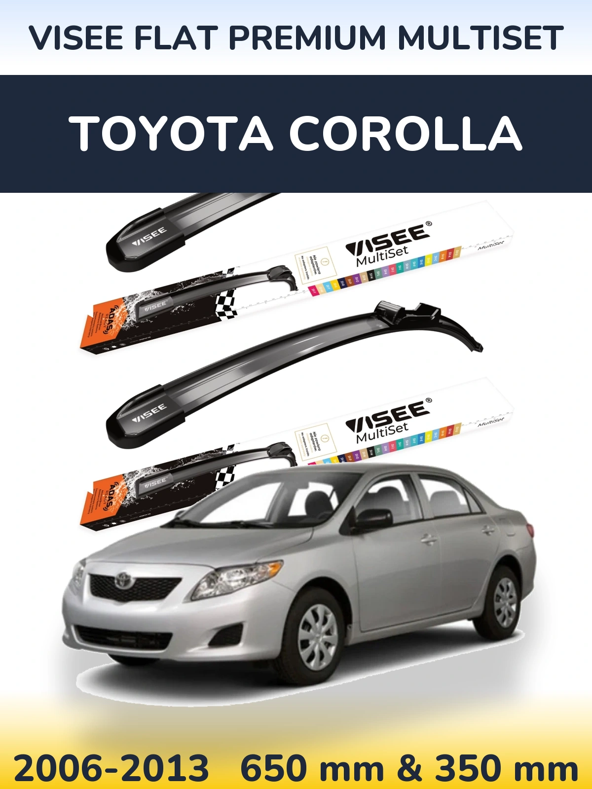 Torkarblad VISEE FLAT PREMIUM MultiSet för Toyota Corolla