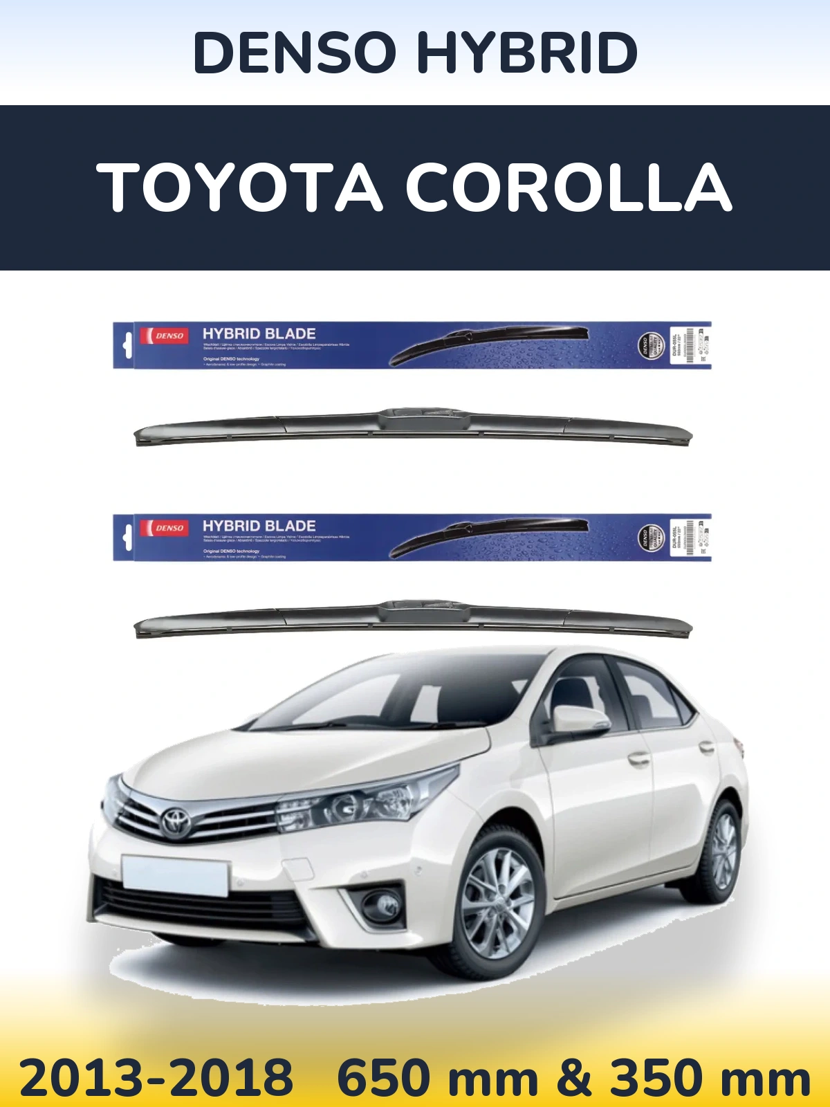 Torkarblad Denso Hybrid för Toyota Corolla