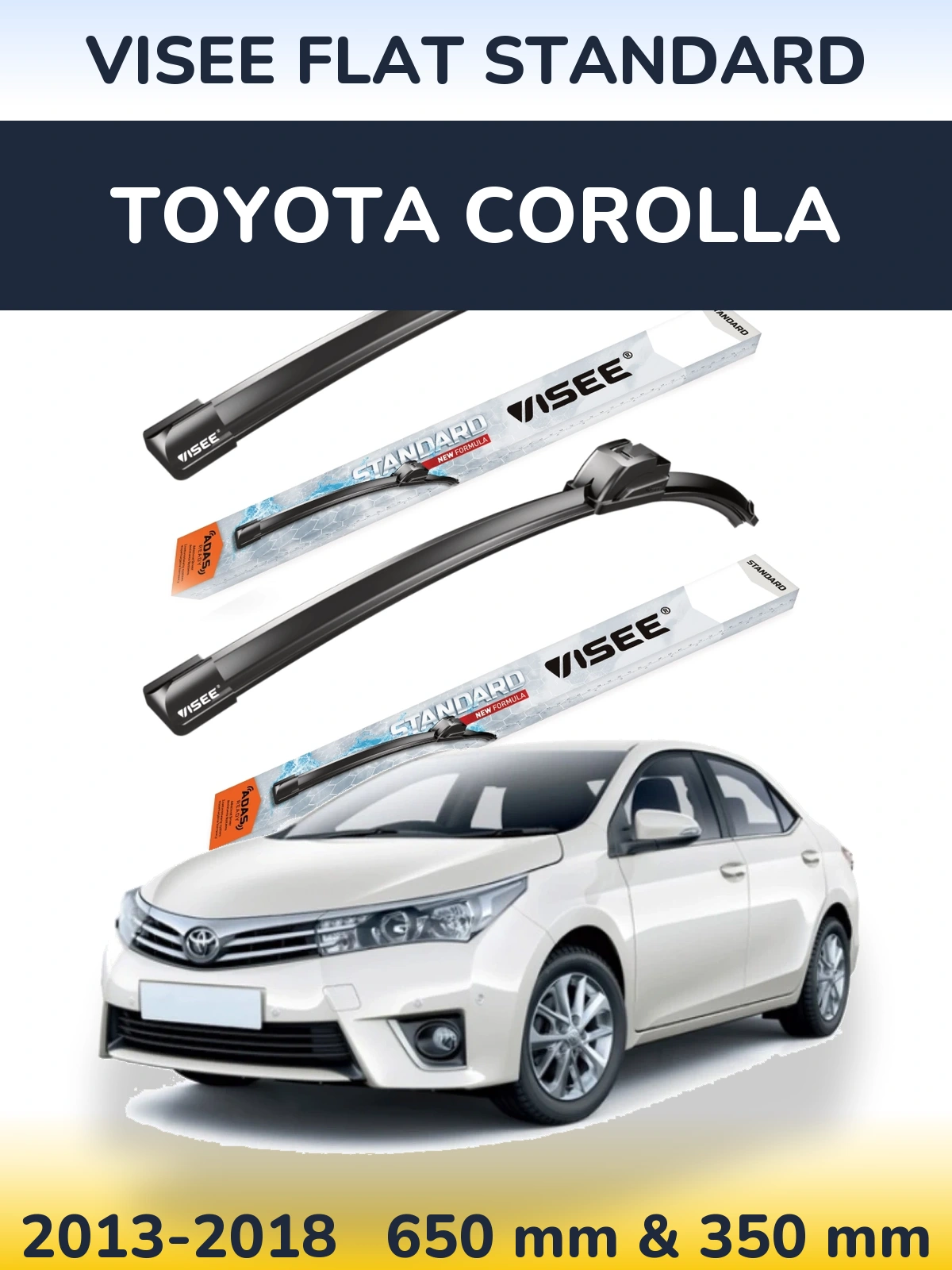 Torkarblad VISEE FLAT STANDARD för Toyota Corolla