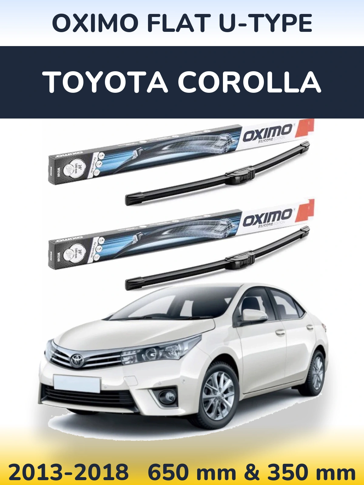 Torkarblad Oximo Flat U-type för Toyota Corolla