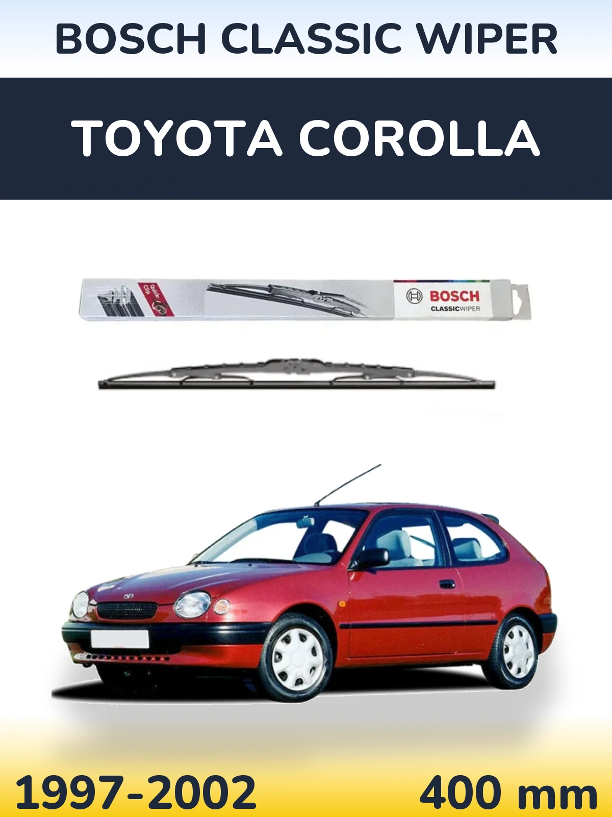 Задний дворник BOSCH Classic Wiper 400 мм для Toyota Corolla 1997-2002