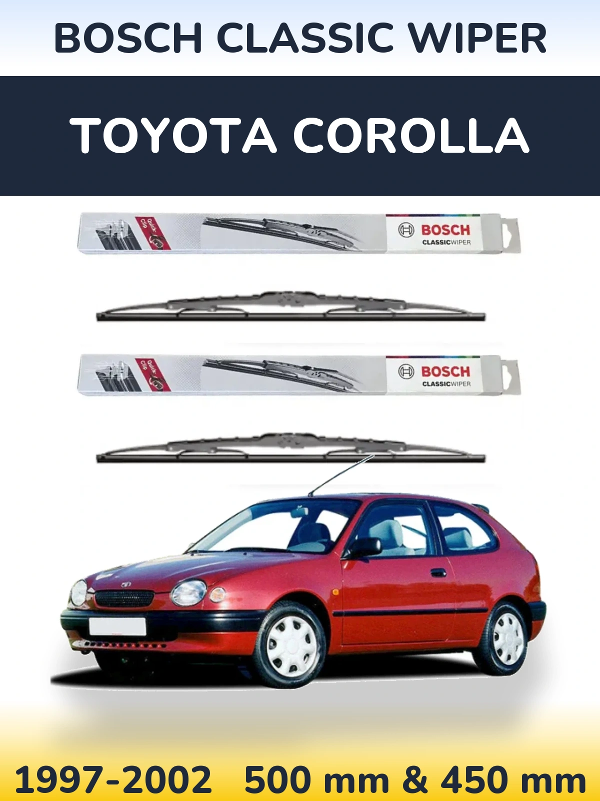 Torkarblad BOSCH Classic Wiper för Toyota Corolla