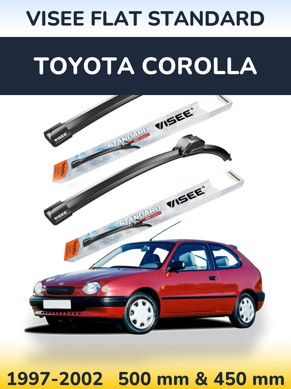 Torkarblad VISEE FLAT STANDARD för Toyota Corolla