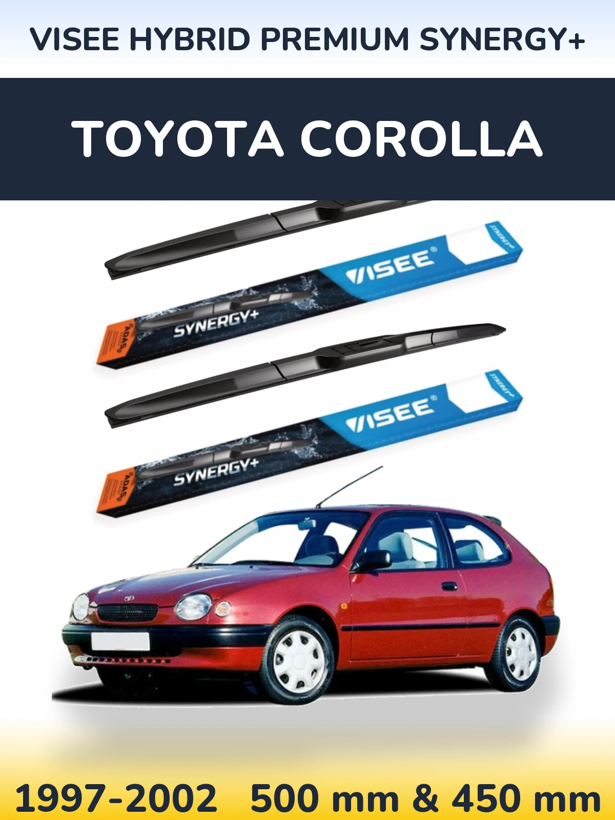 Torkarblad VISEE HYBRID PREMIUM SYNERGY+ för Toyota Corolla