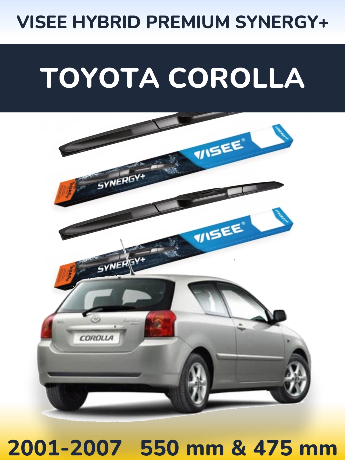 Torkarblad VISEE HYBRID PREMIUM SYNERGY+ för Toyota Corolla