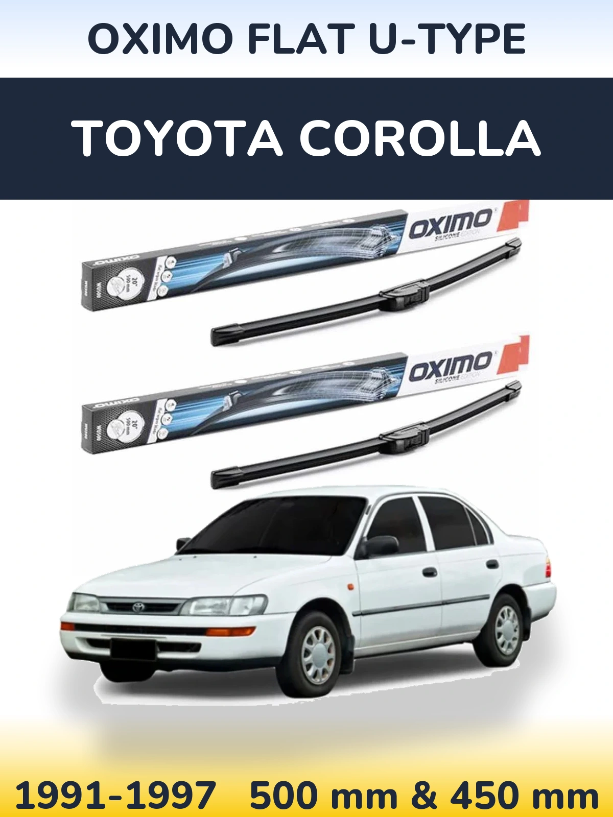 Torkarblad Oximo Flat U-type för Toyota Corolla