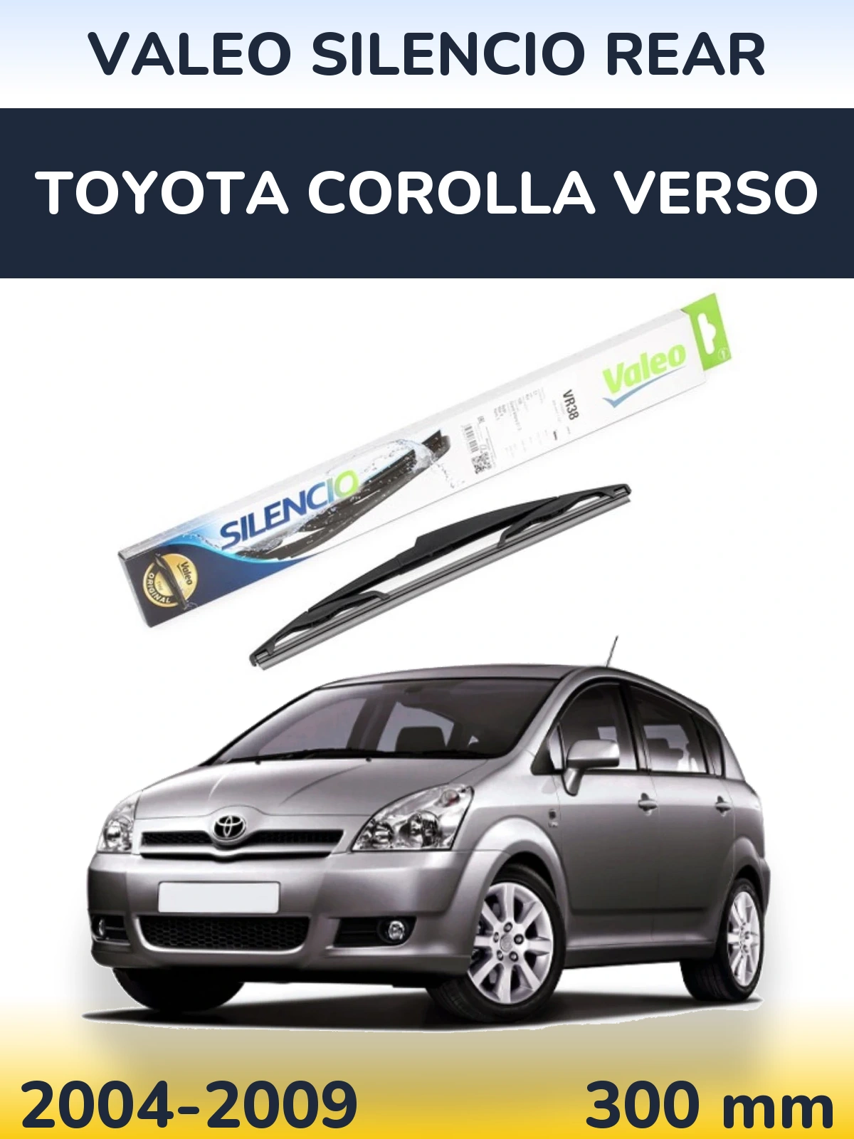 Torkarblad Valeo Silencio Rear för Toyota Corolla Verso
