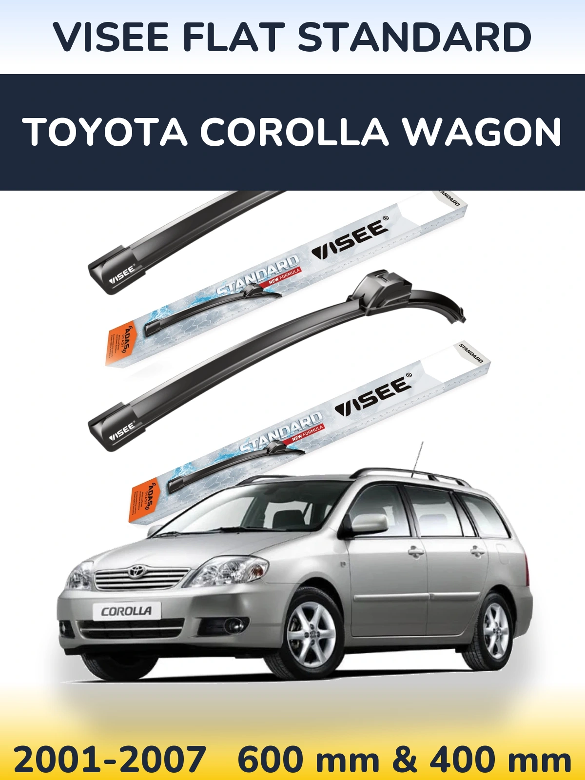 Torkarblad VISEE FLAT STANDARD för Toyota Corolla Wagon