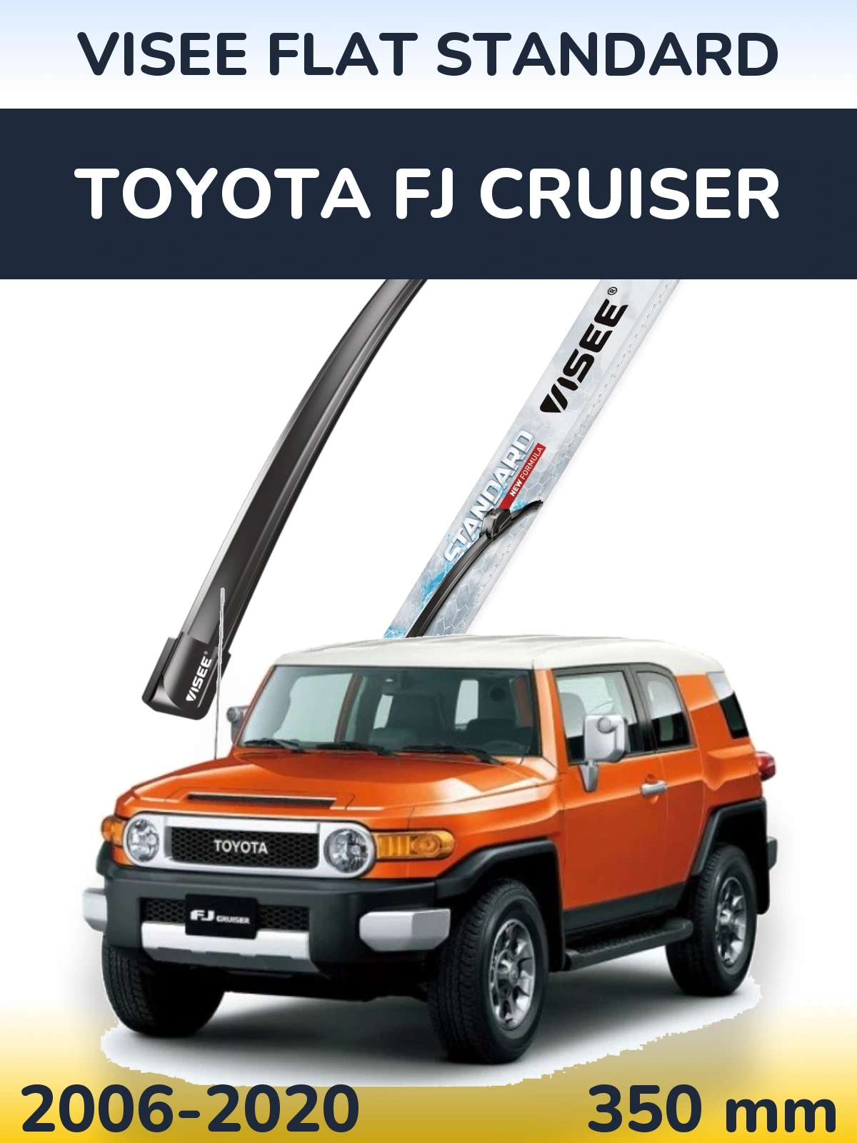 Torkarblad VISEE FLAT STANDARD för Toyota FJ Cruiser